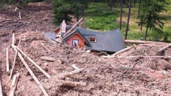 Landslide damage