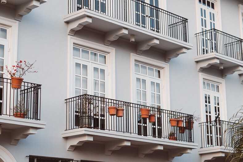 Balcony on an apartment building