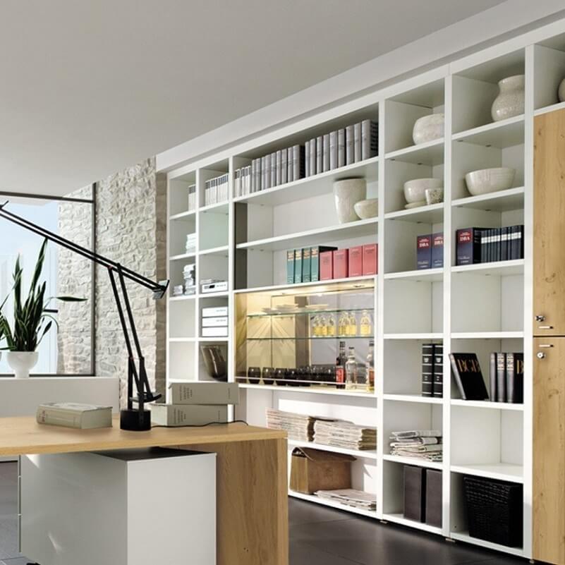 Large shelves in an office