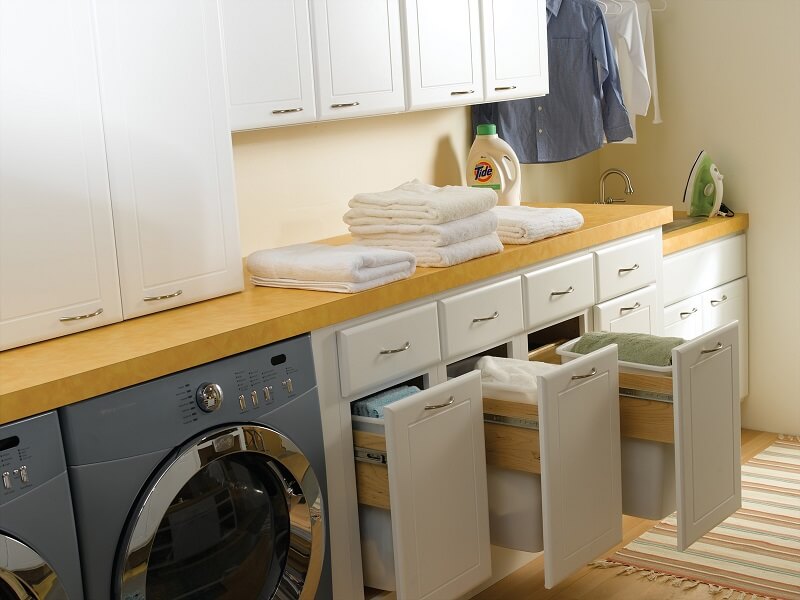 Storage space for a washing room