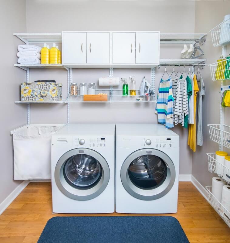 Side-by-side washer and dryer