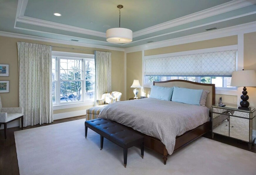 Master bedroom with ceiling paint