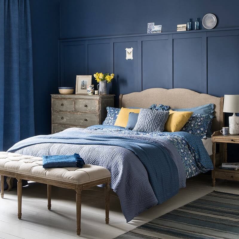 Blue colour bedroom