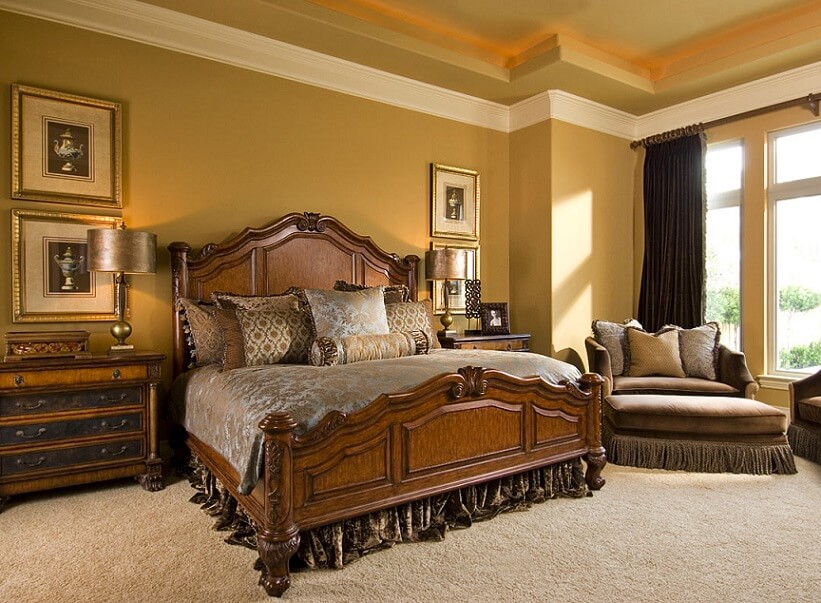 Bedroom with earth tones