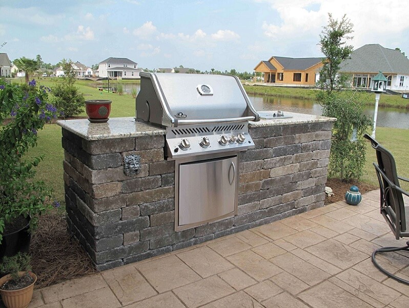 All in one outdoor kitchen