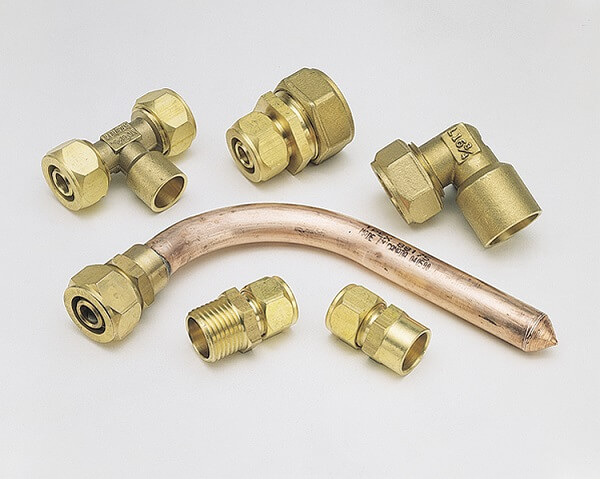 Different fittings for kitec pipes