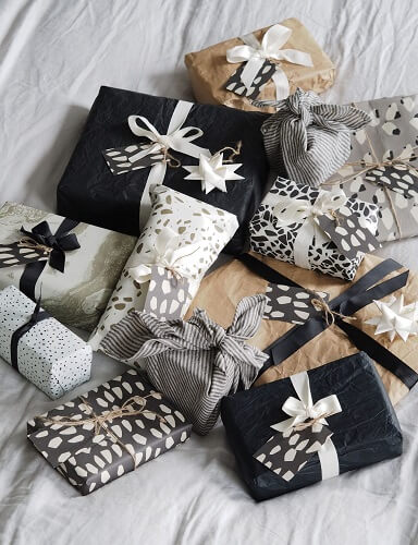 Black, white and brown wrapping paper