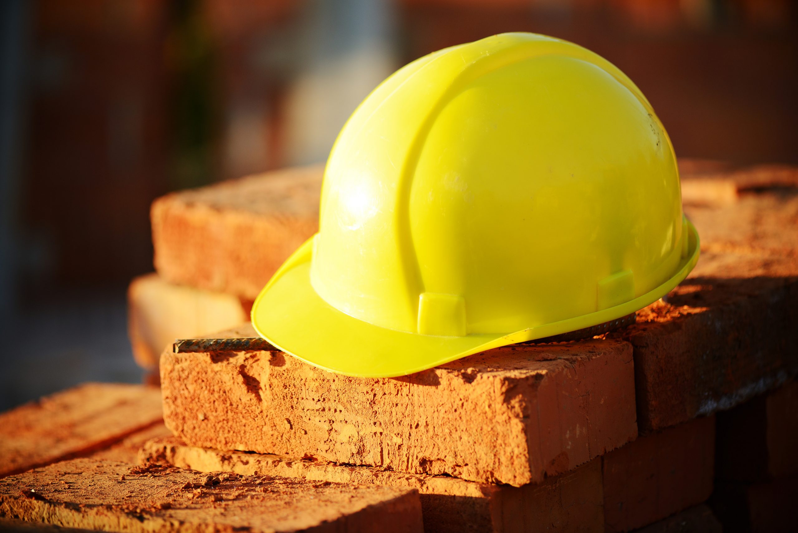 A construction helmet