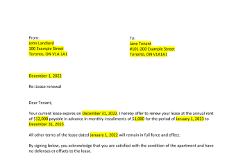 Thumbnail of the lease renewal letter template