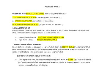 vignette de modèle de promesse d’achat