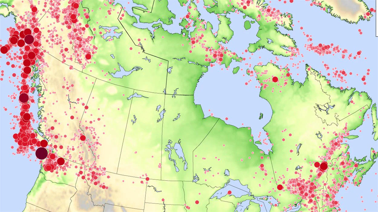 Earthquake map